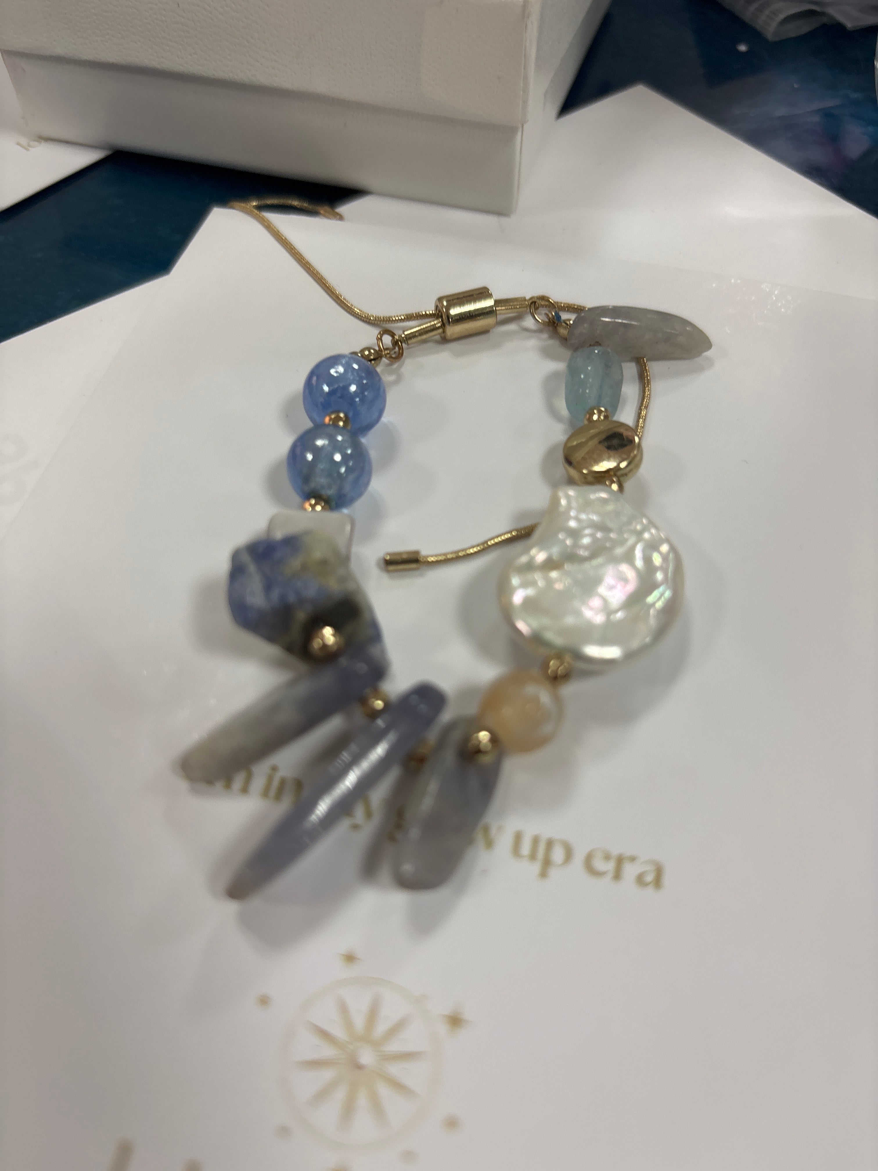Bracelet Line M9 blue nacar