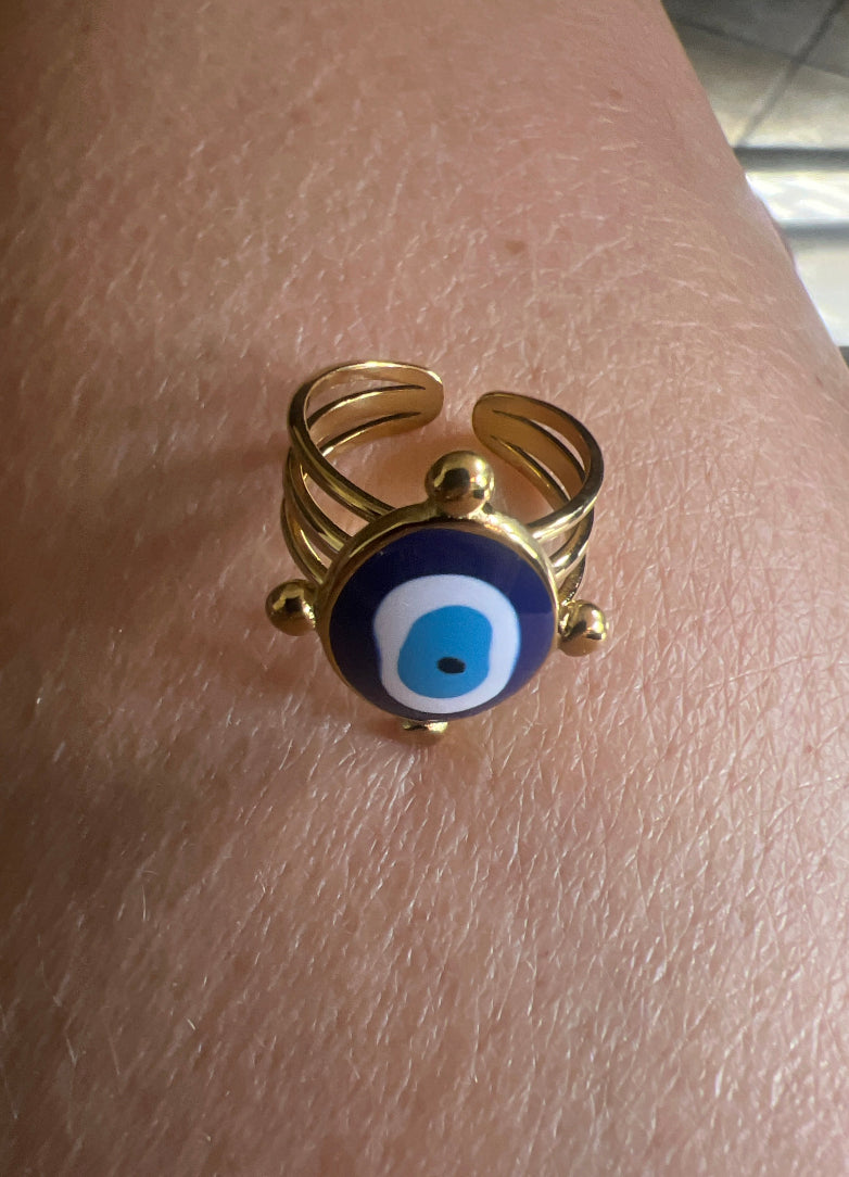 Ring blue evil eye