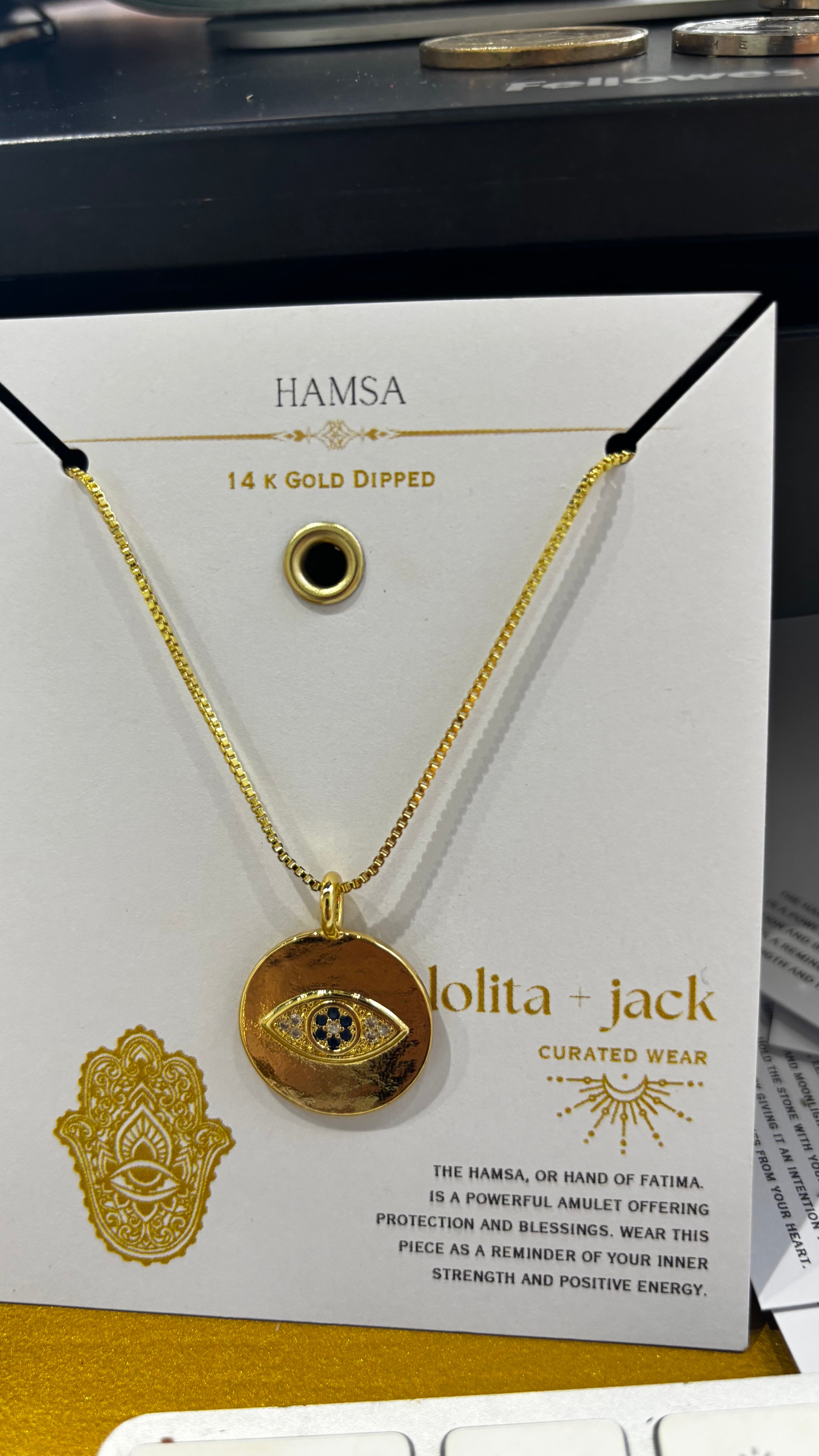 NECKLACE GOLD PLATED THIRD EYE