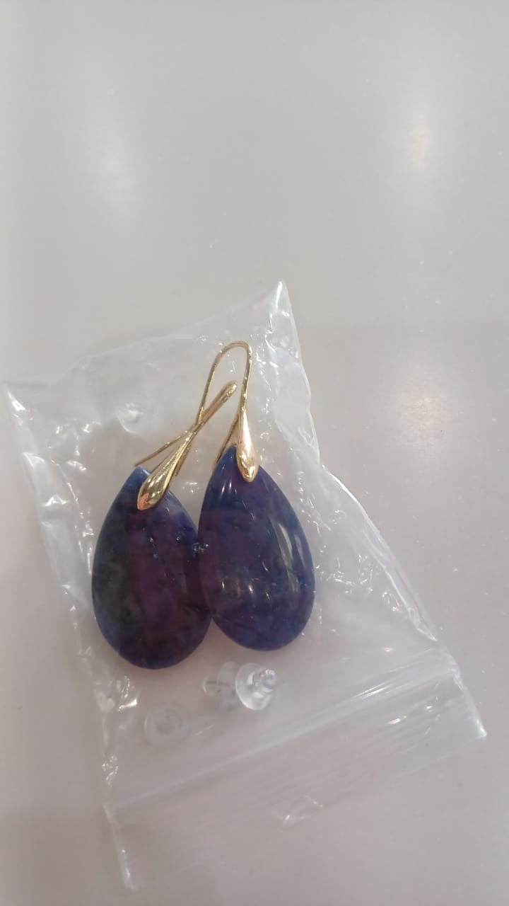 Earring drop purple