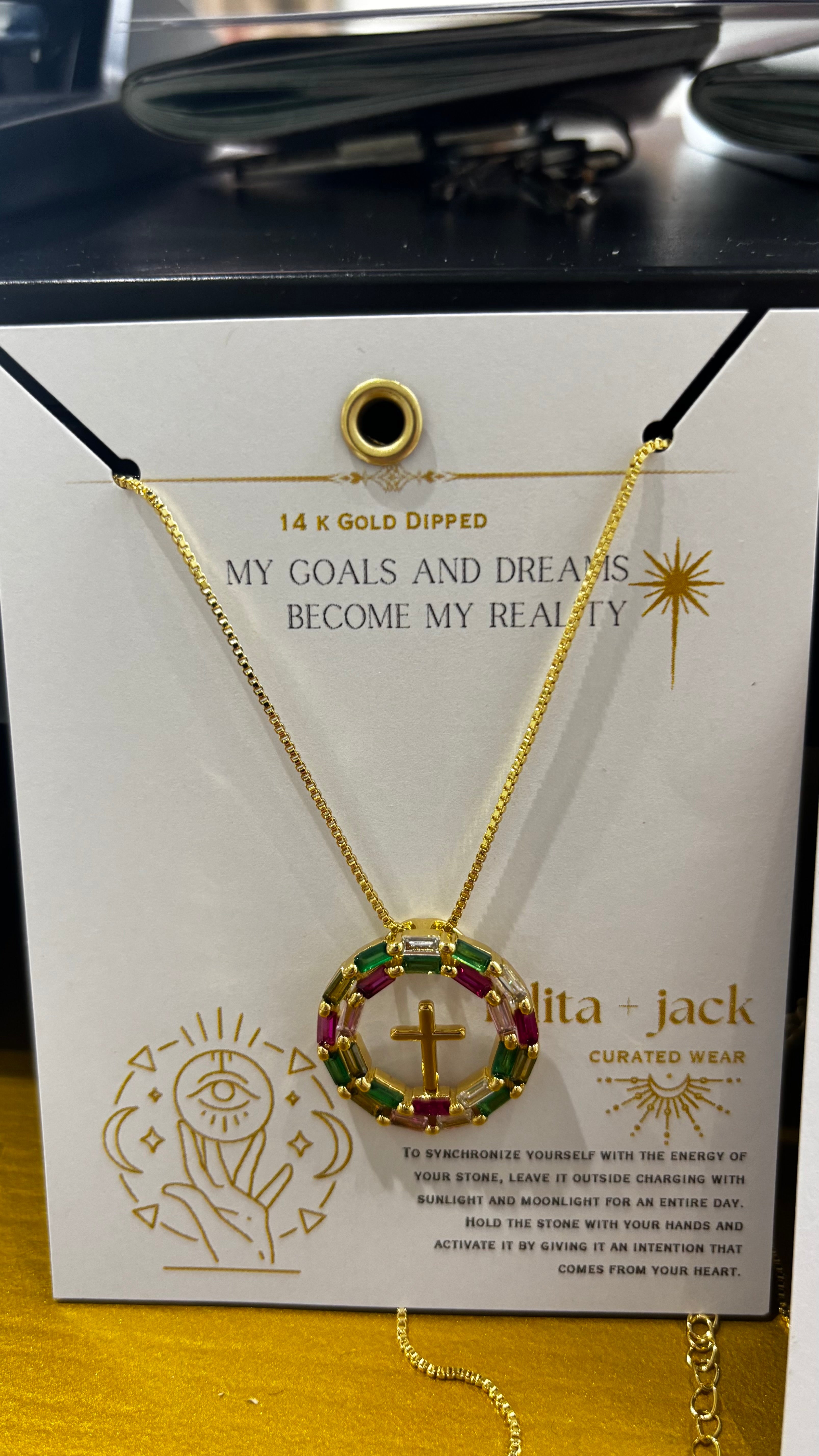 Necklace stone cross