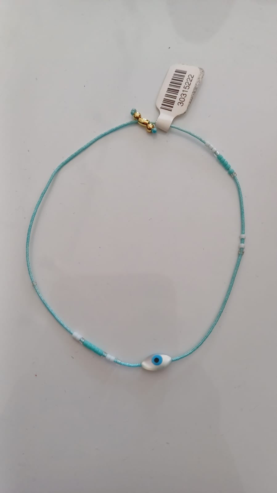 bracelet miyuki turquoise oval evil eye