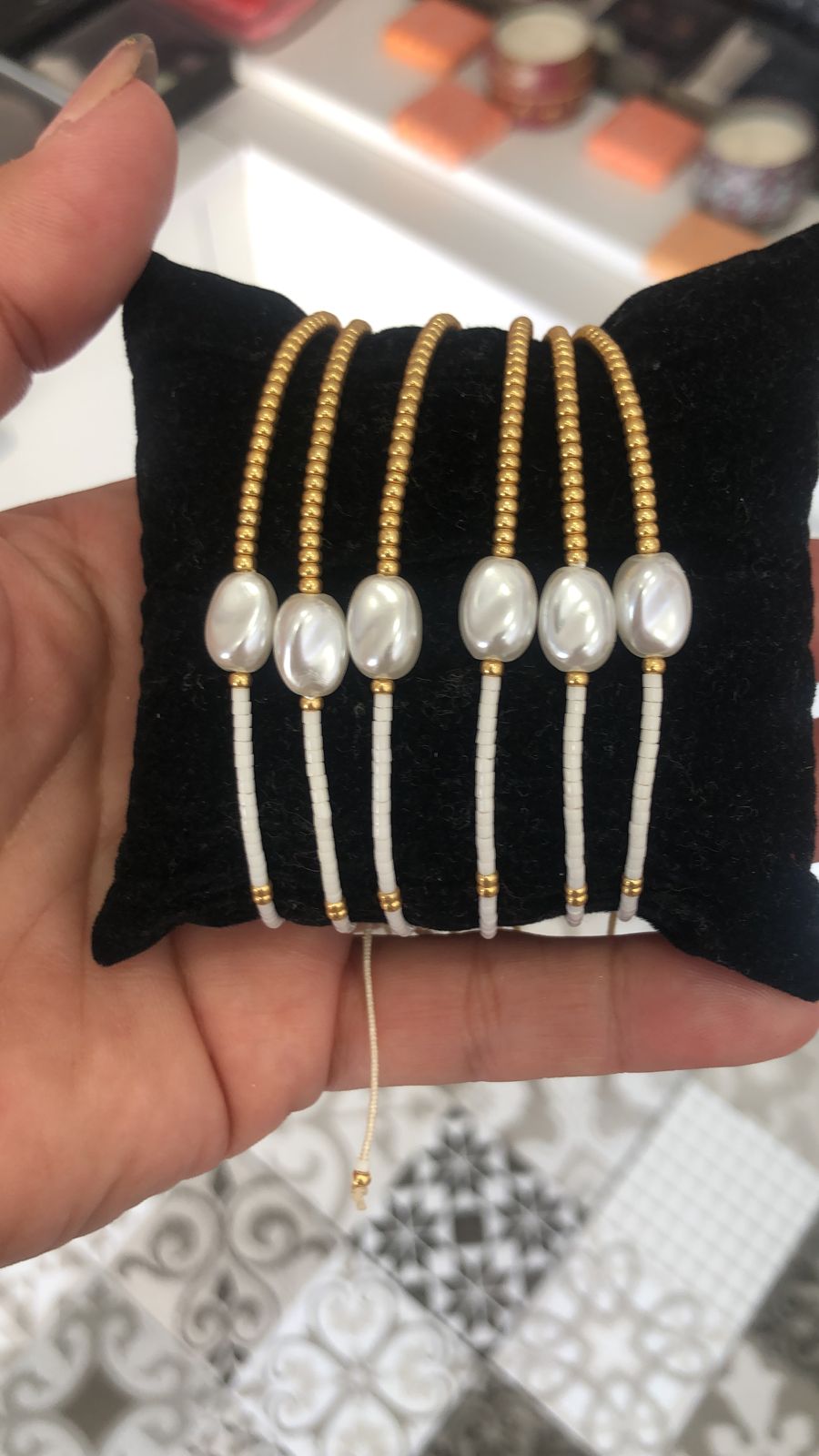 Bracelet Lolita Miyuki white gold with pearl