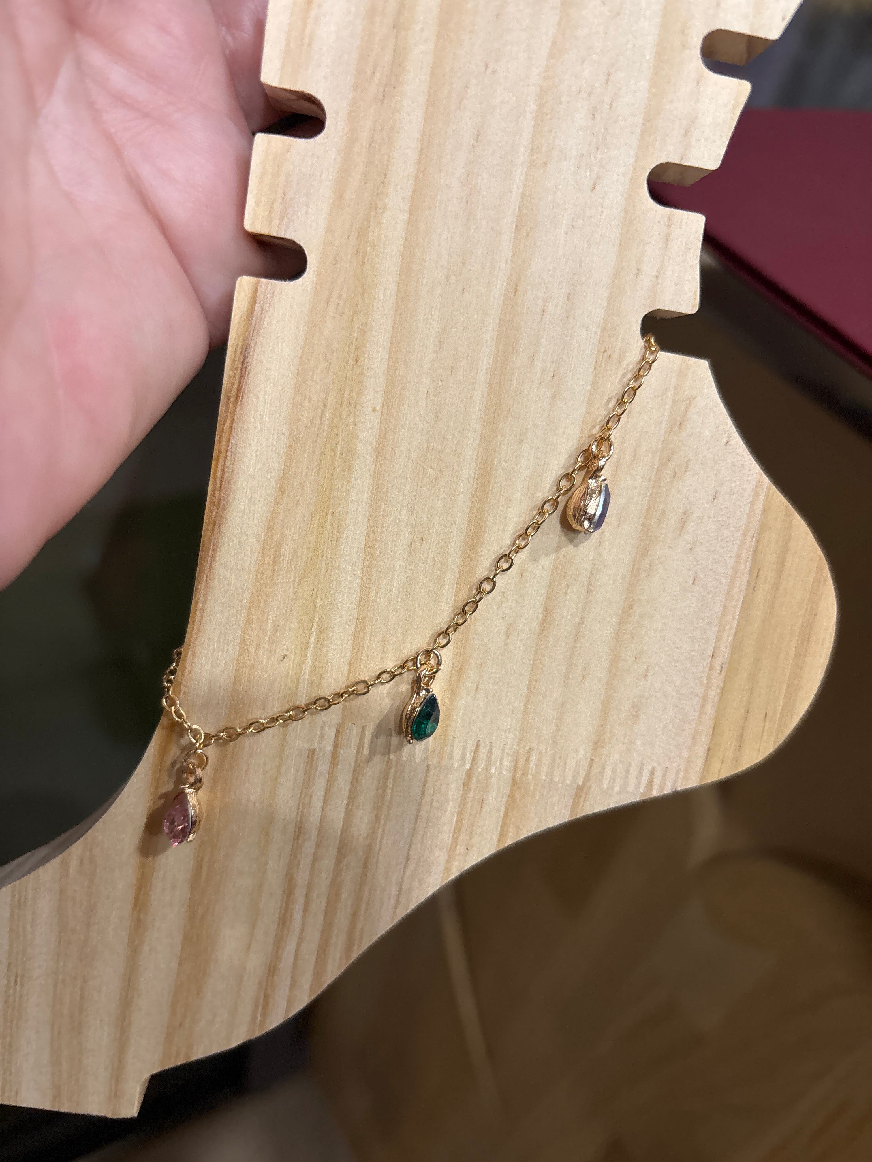 Anklet multicolor gems