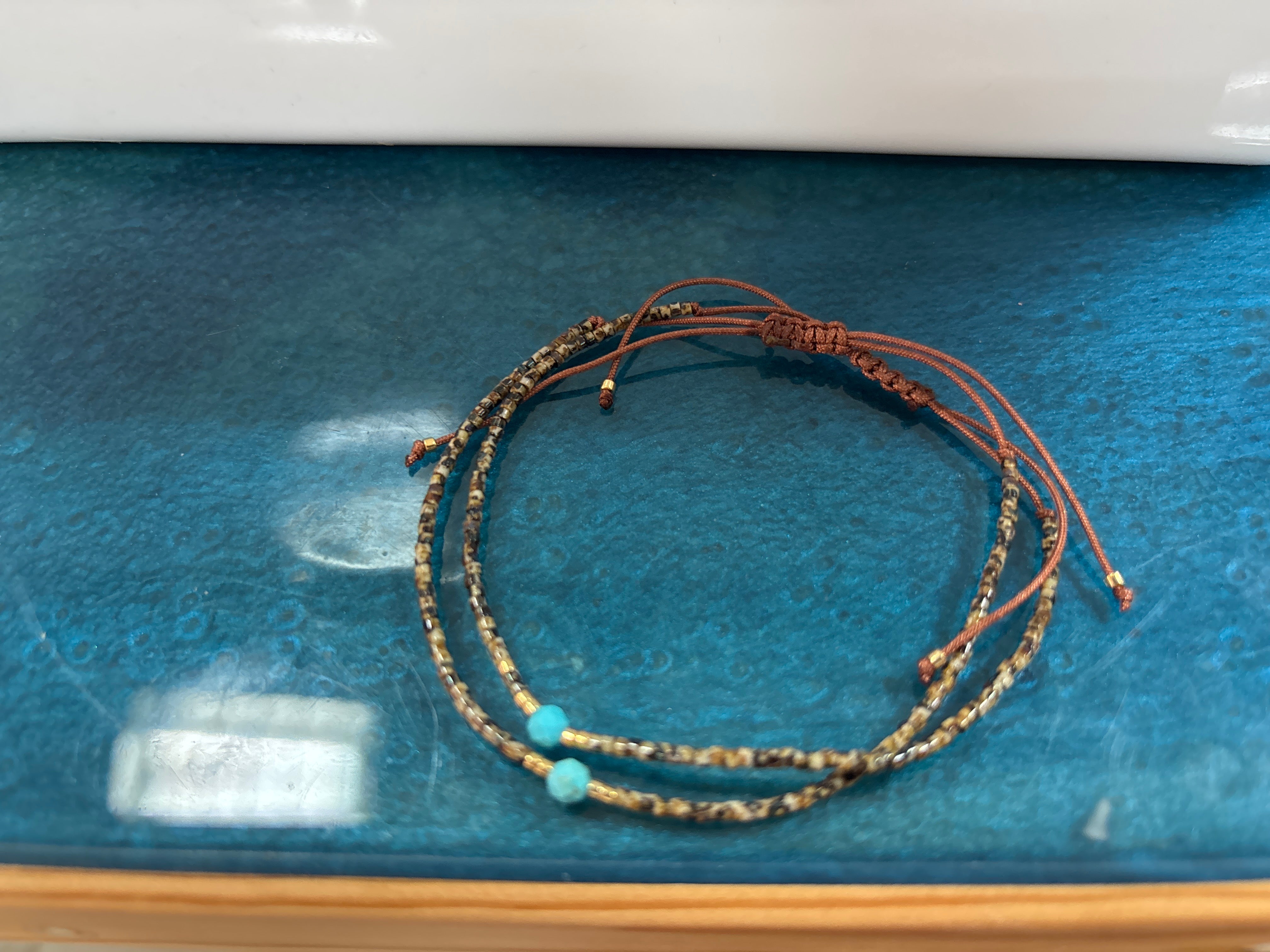 Bracelet Line K8 Brown turquoise