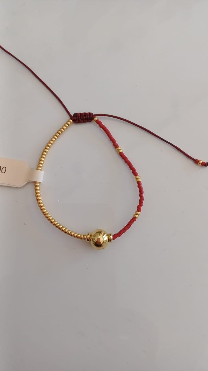 Karma & Luck bracelet gold red B6