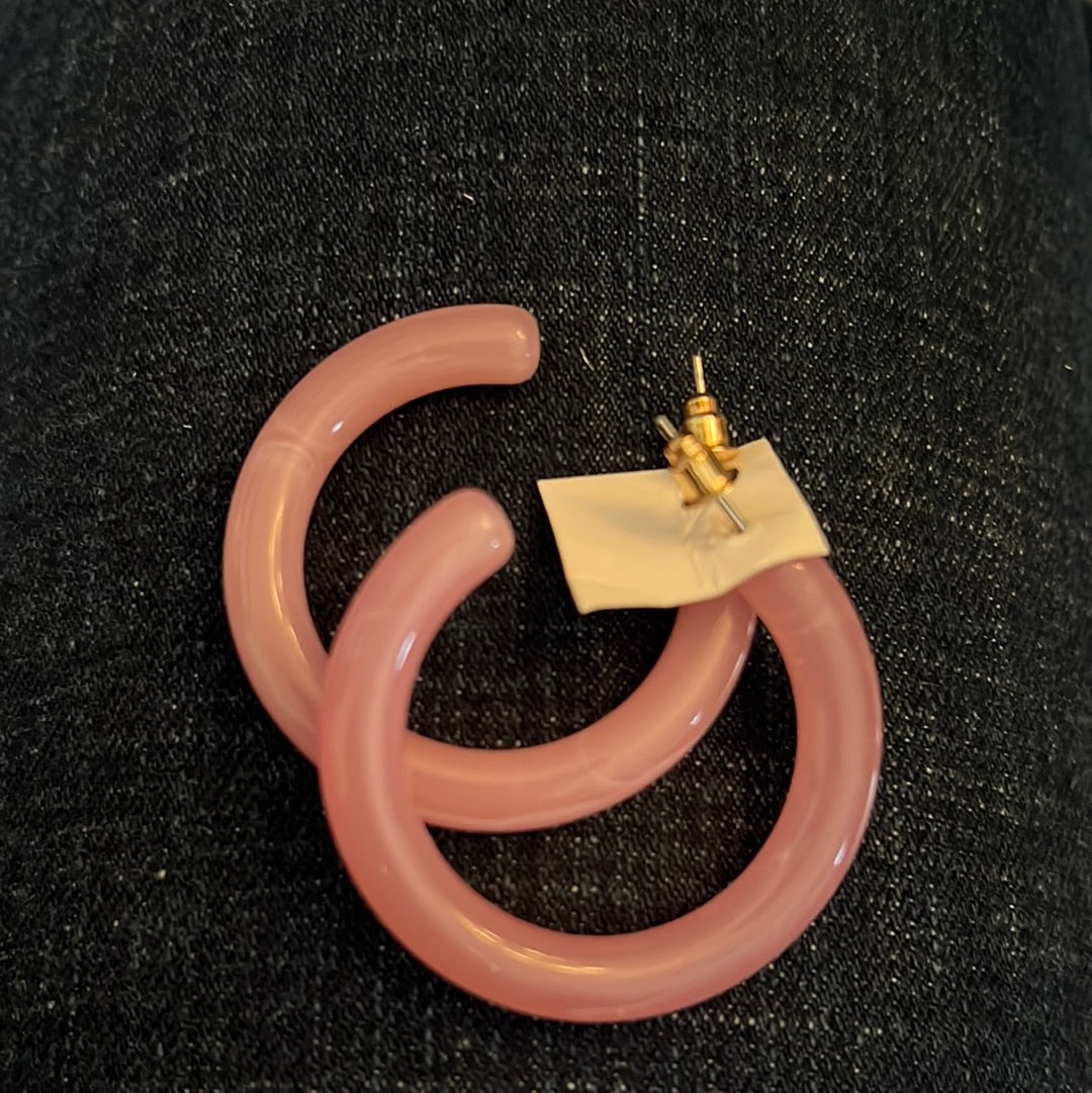 Earring pink loop