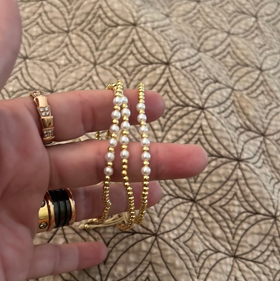 Lolita pearl gold adjustable bracelet B6