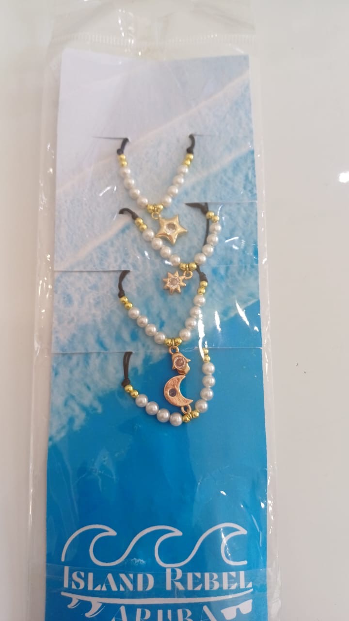 Del mar bracelet set pearl