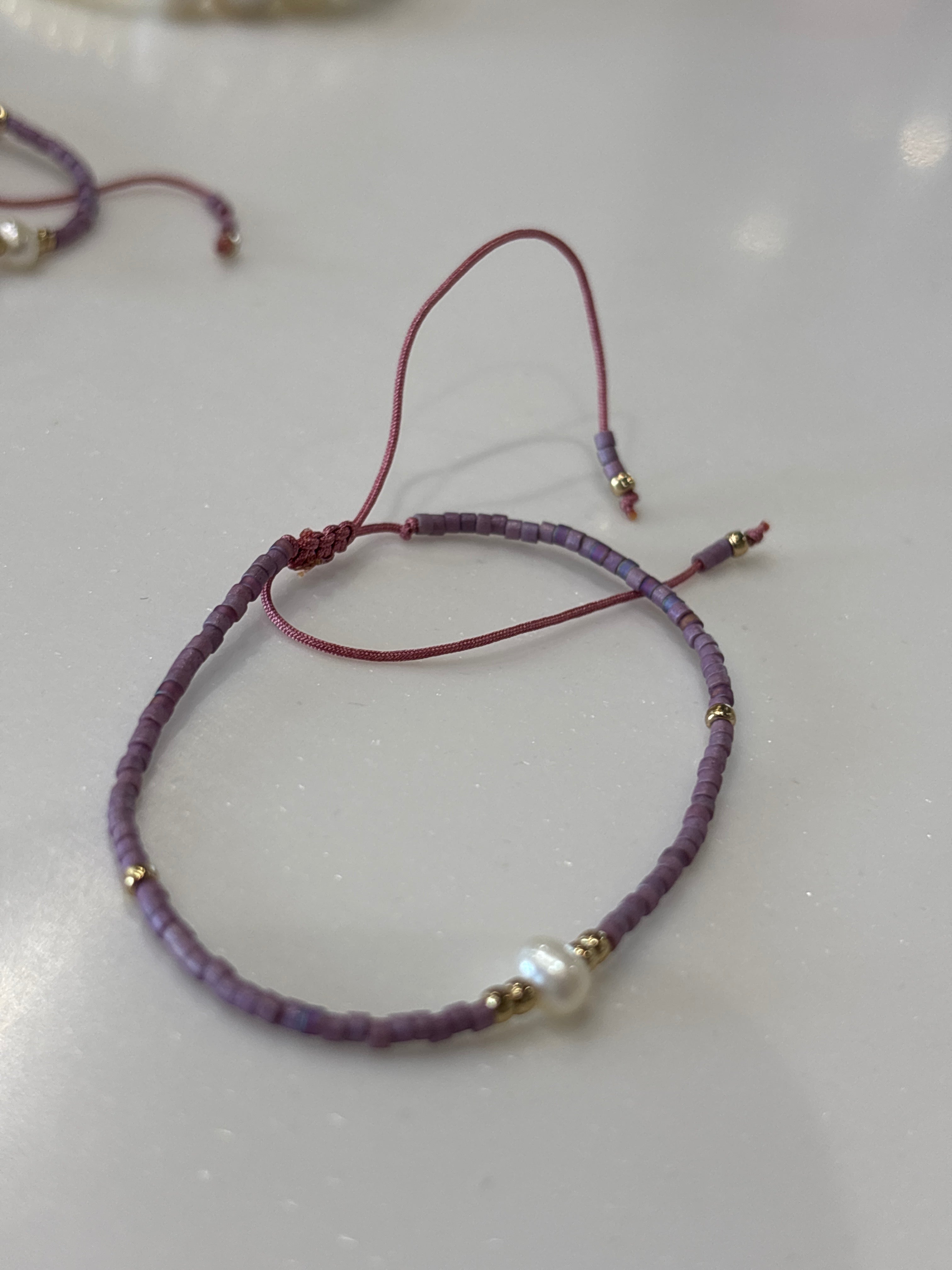 Bracelet Line L4 light purple pearl