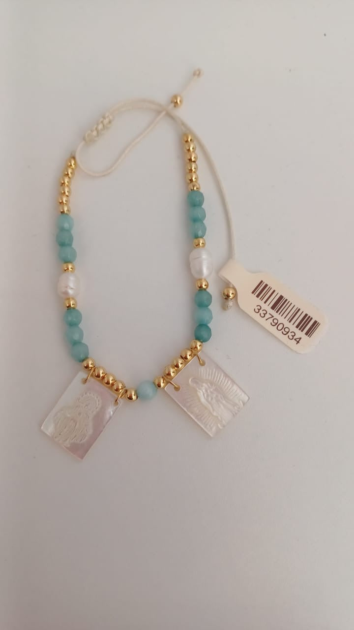 Bracelet light blue virgen