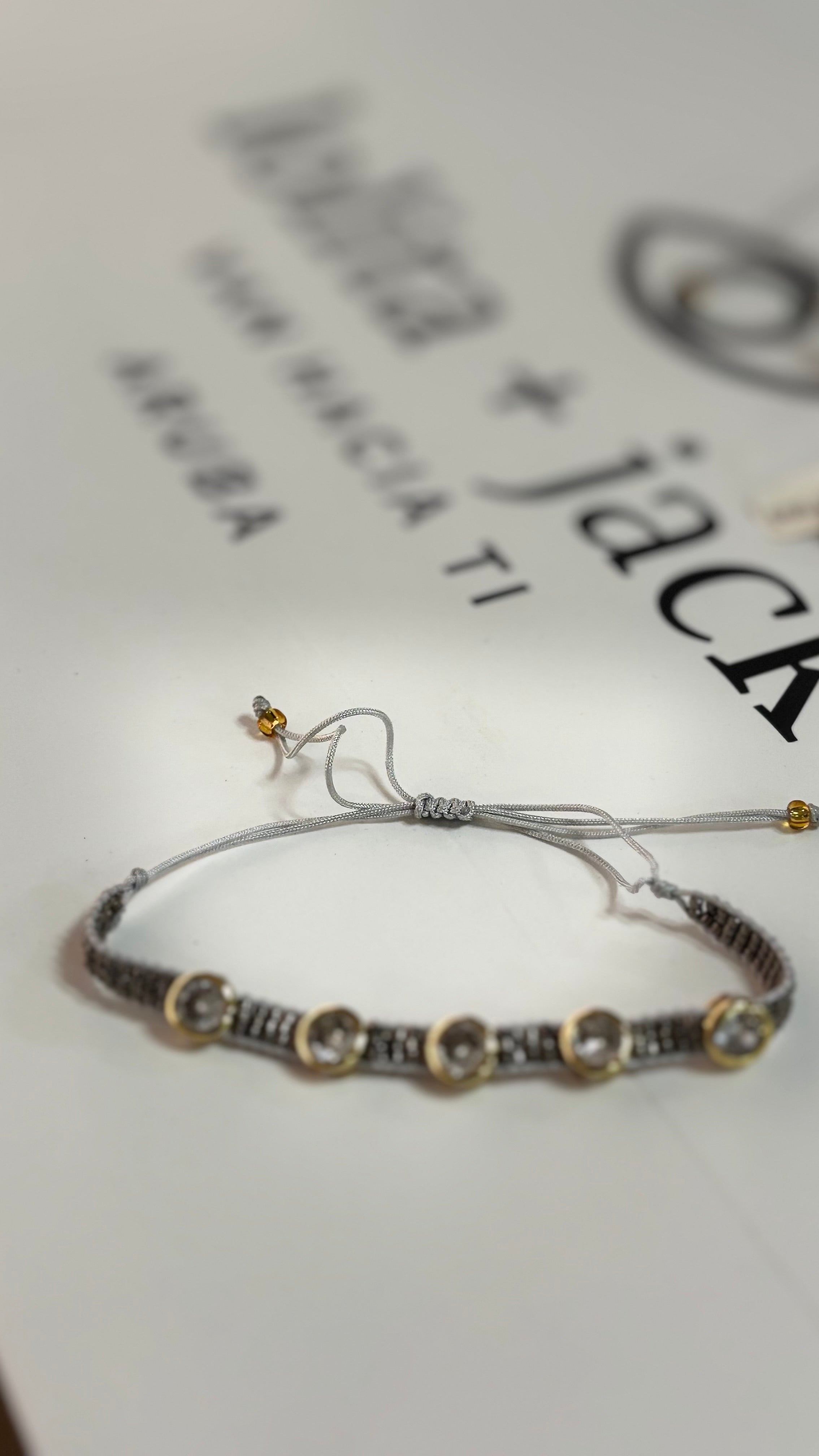 Bracelet miyuki gray zircona