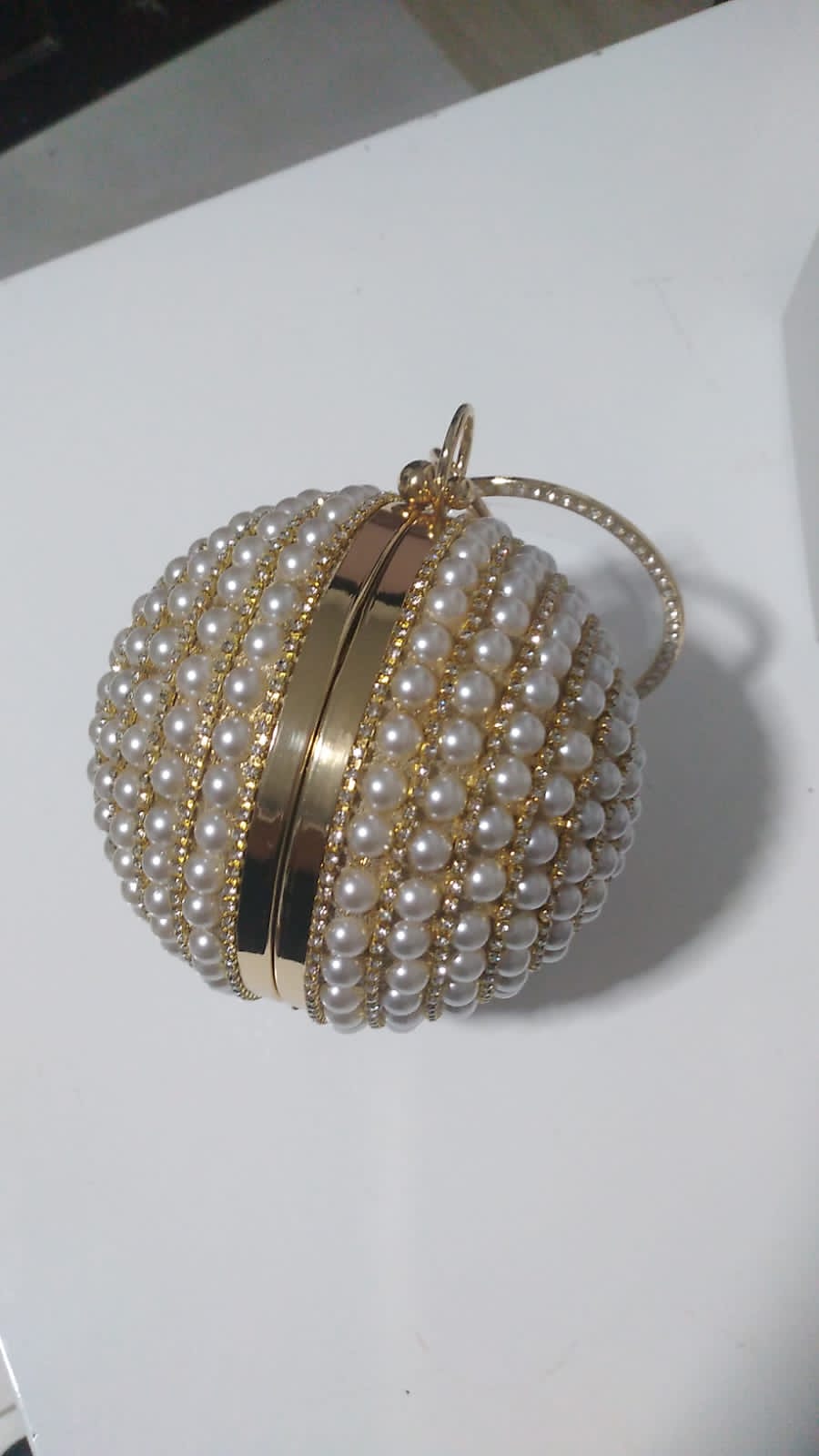 Bag ball gold pearls zircona
