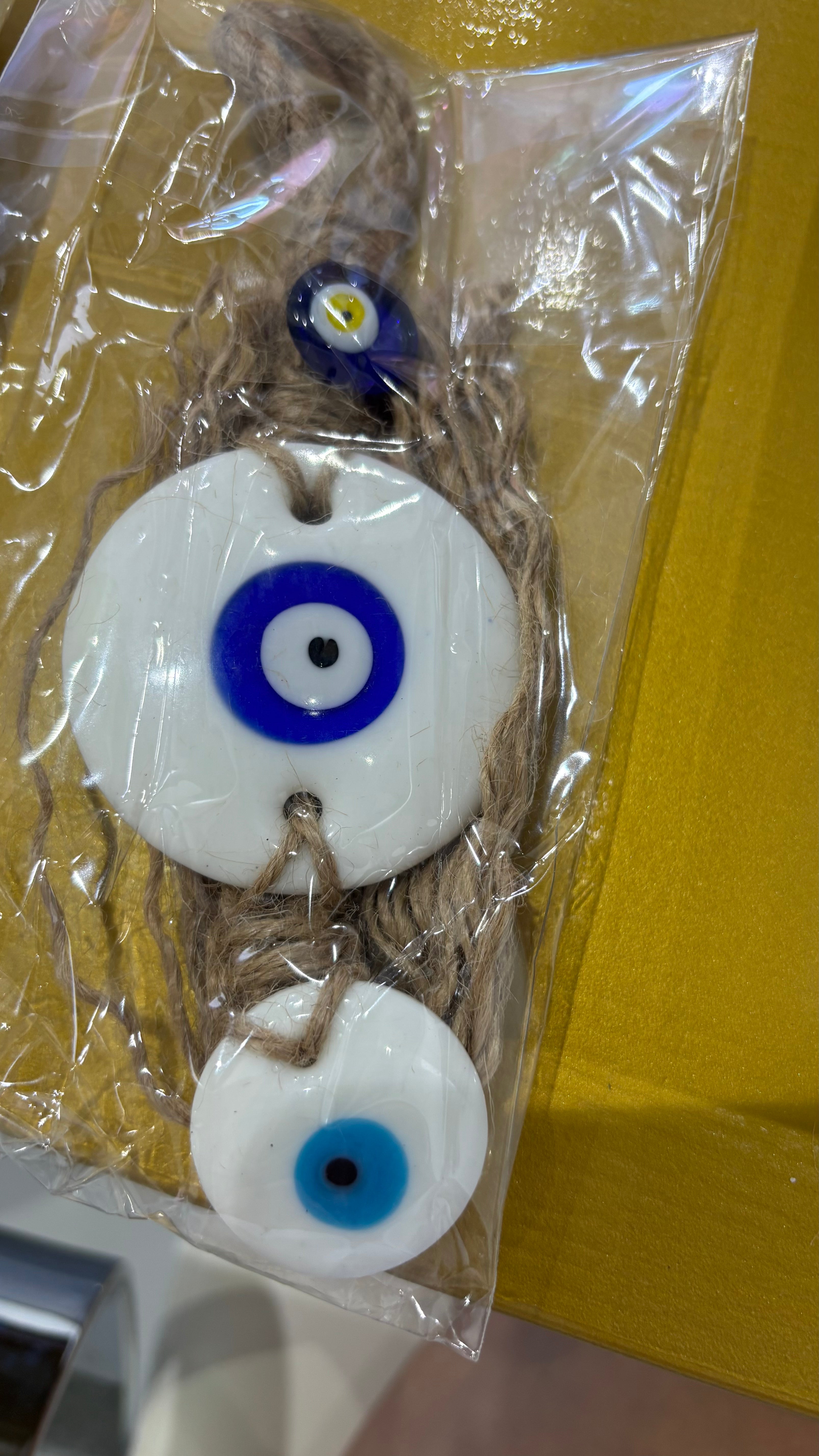 Amulet white evil eye