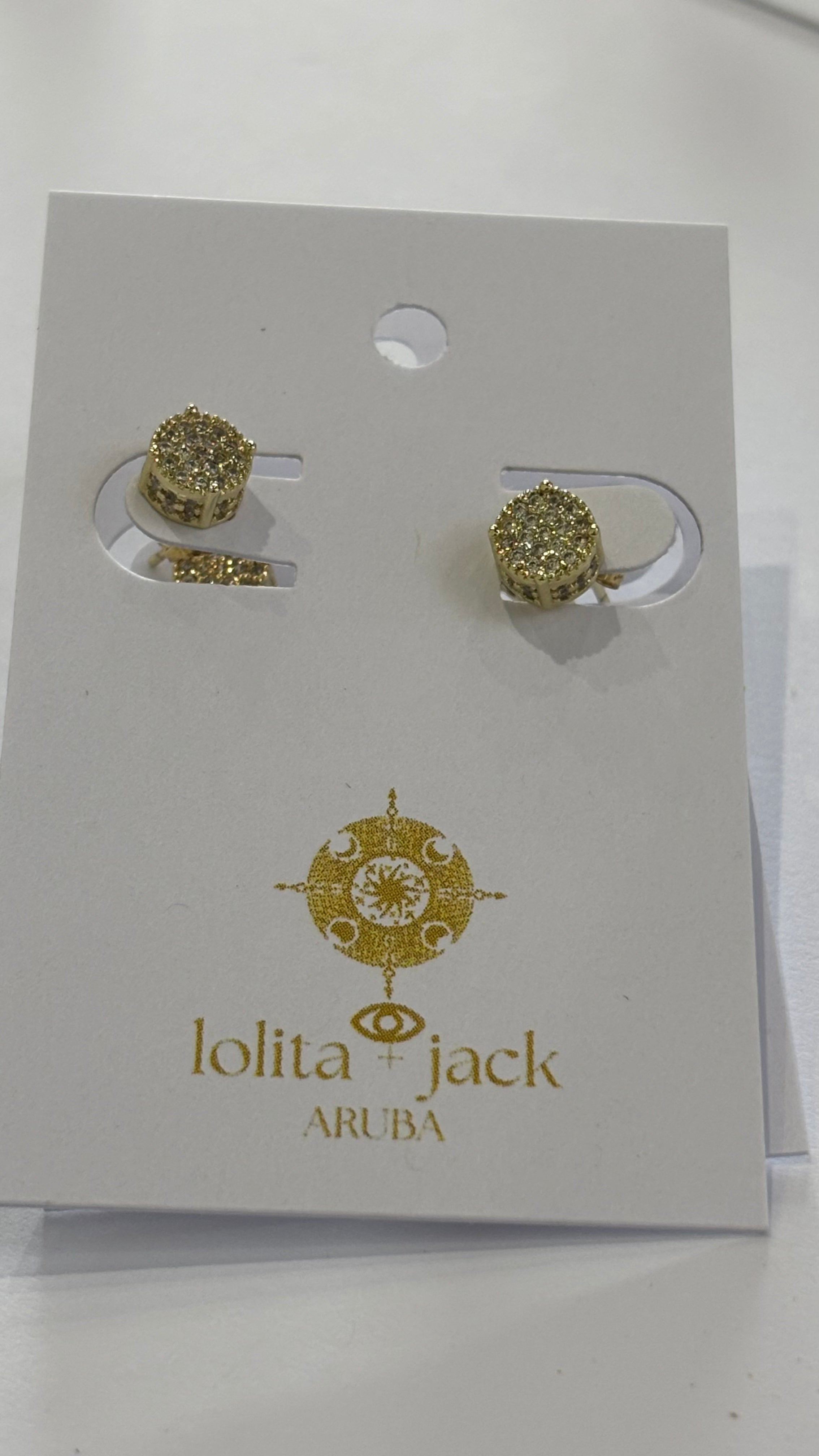 Earring small circle zircona