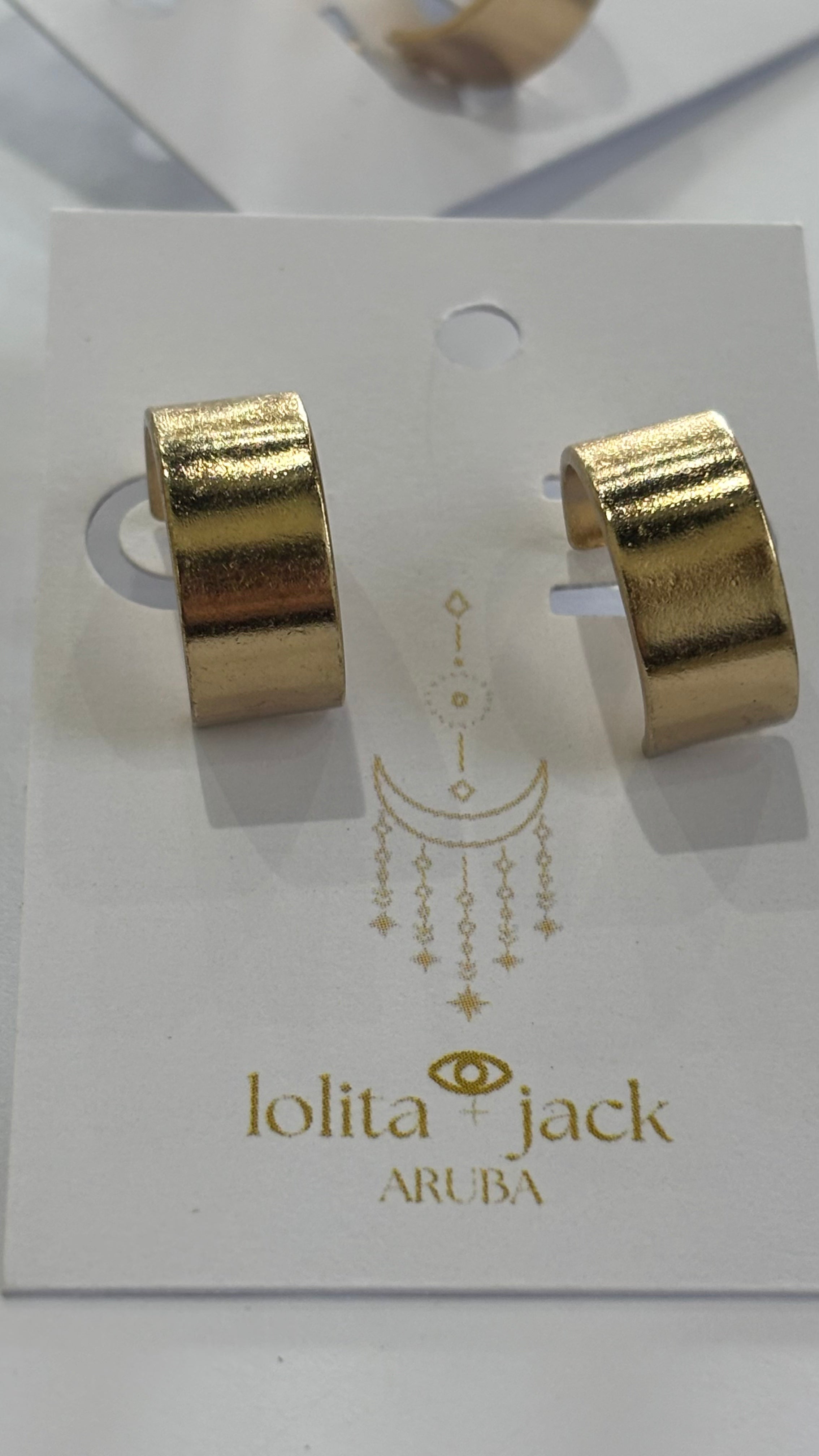 Earring hoop metal gold color Big