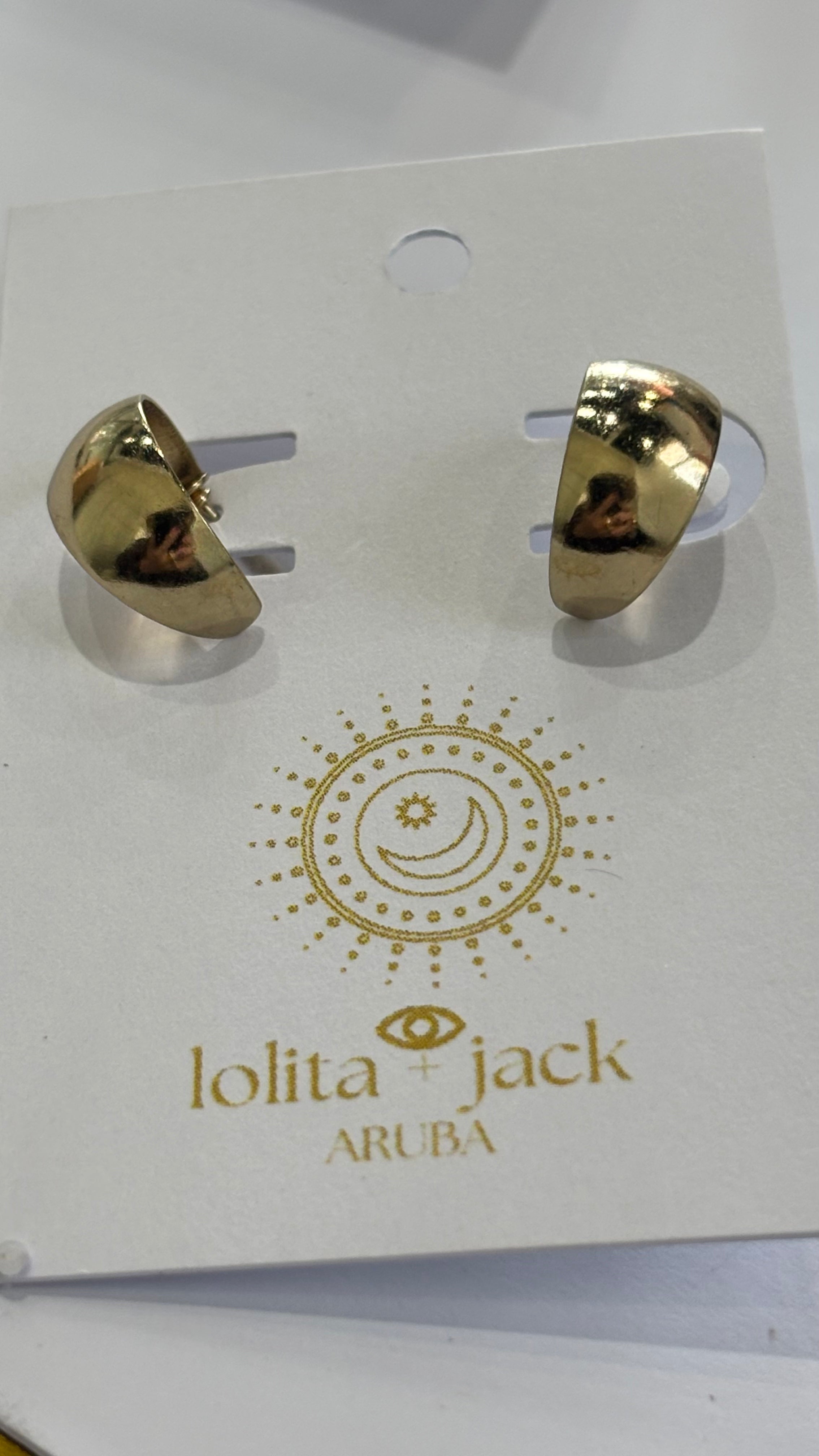 Earring Hoop metal color gold small