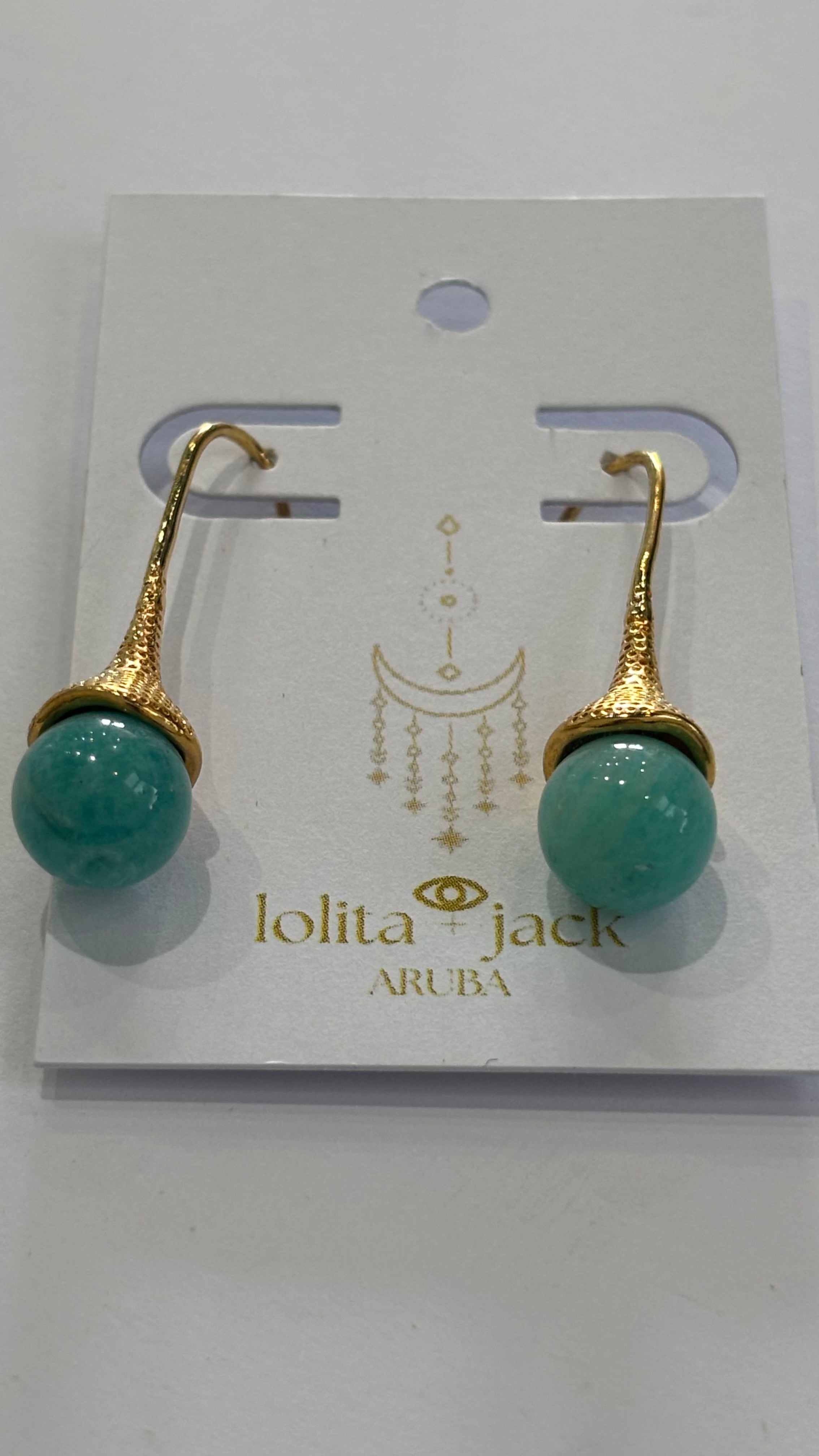 Earring Long Aquamarine