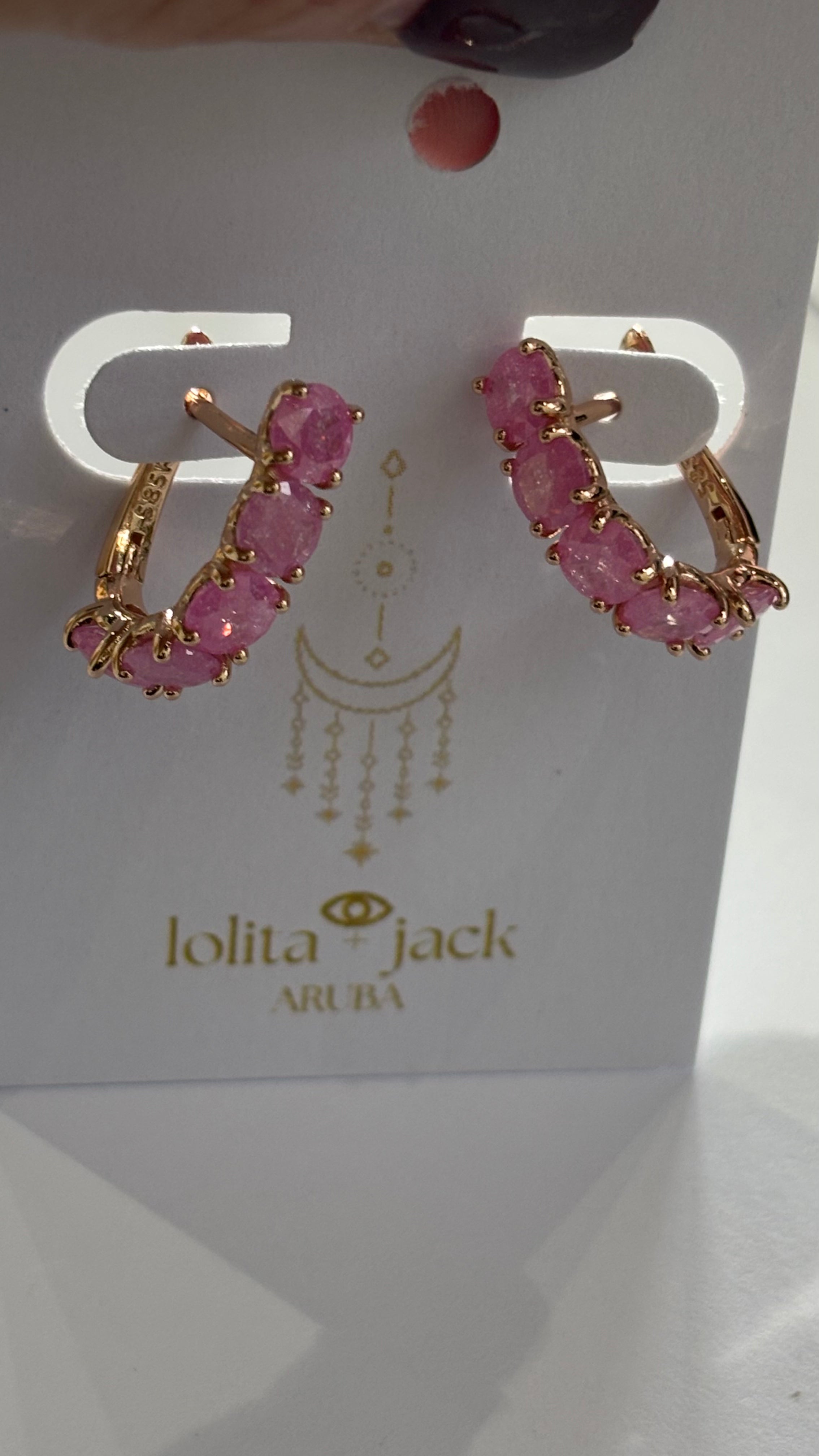 Earring Pink Zircon