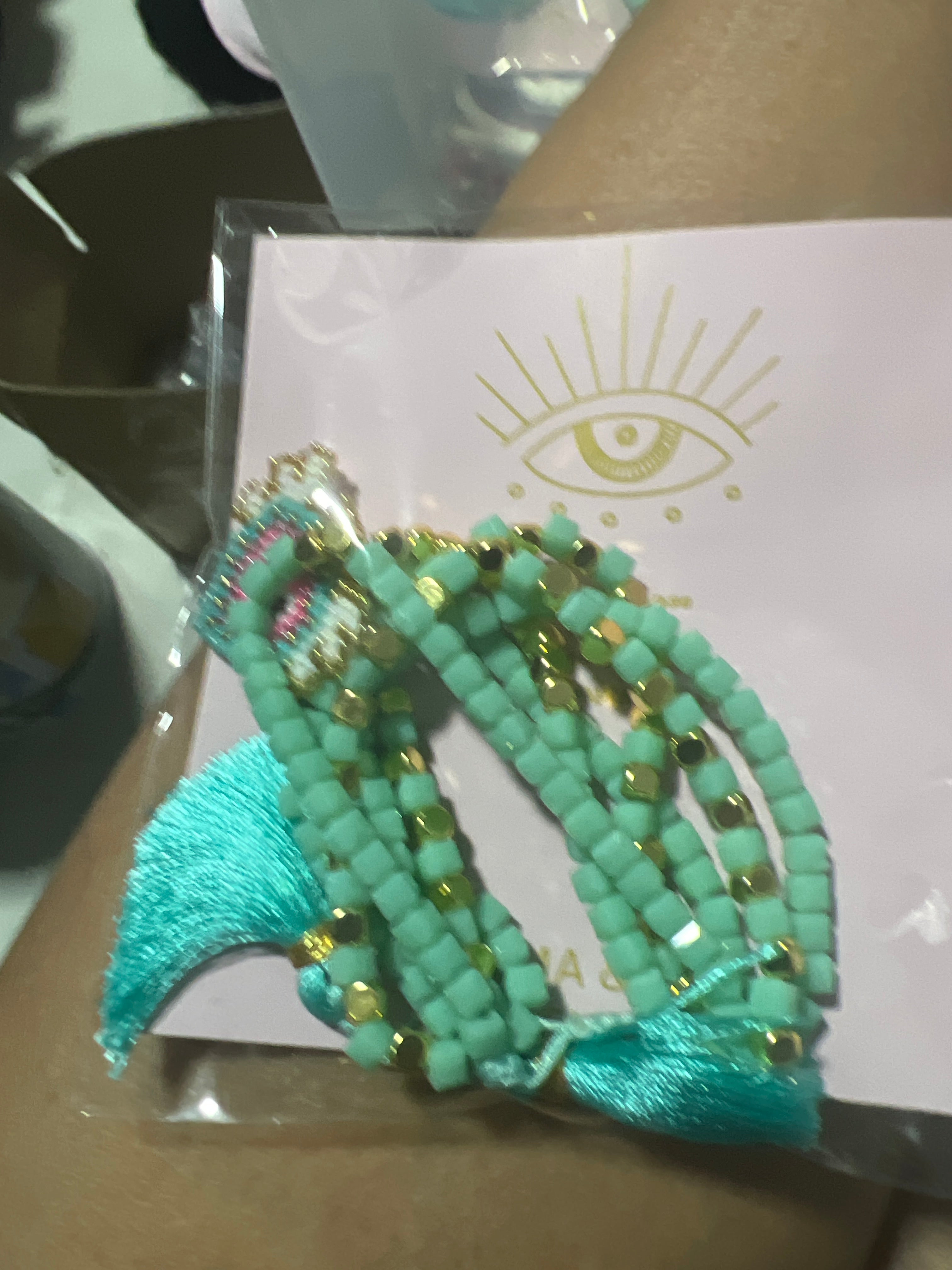 Karma & Luck bracelet set turquoise evil eye