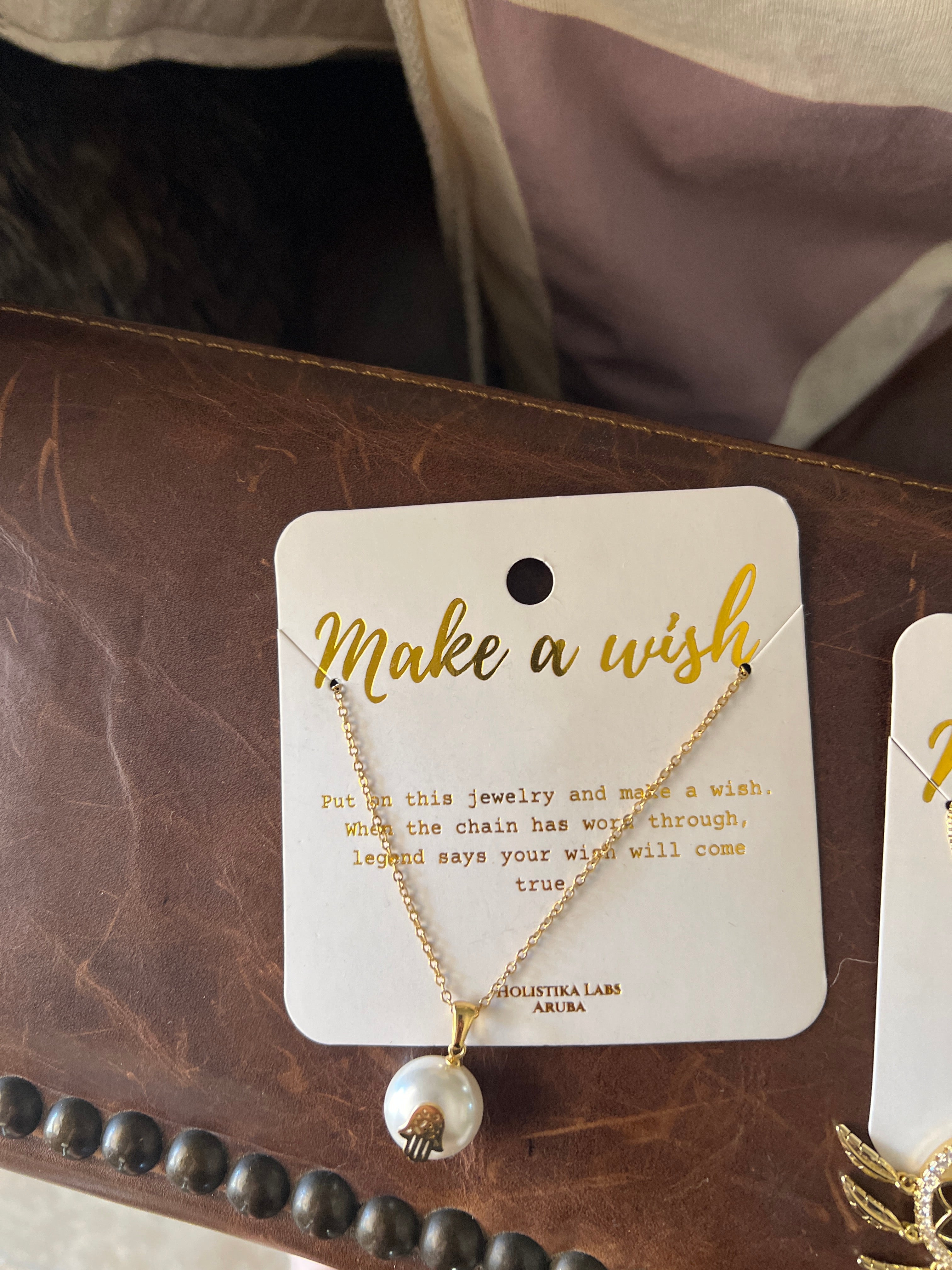 Make a wish necklace card