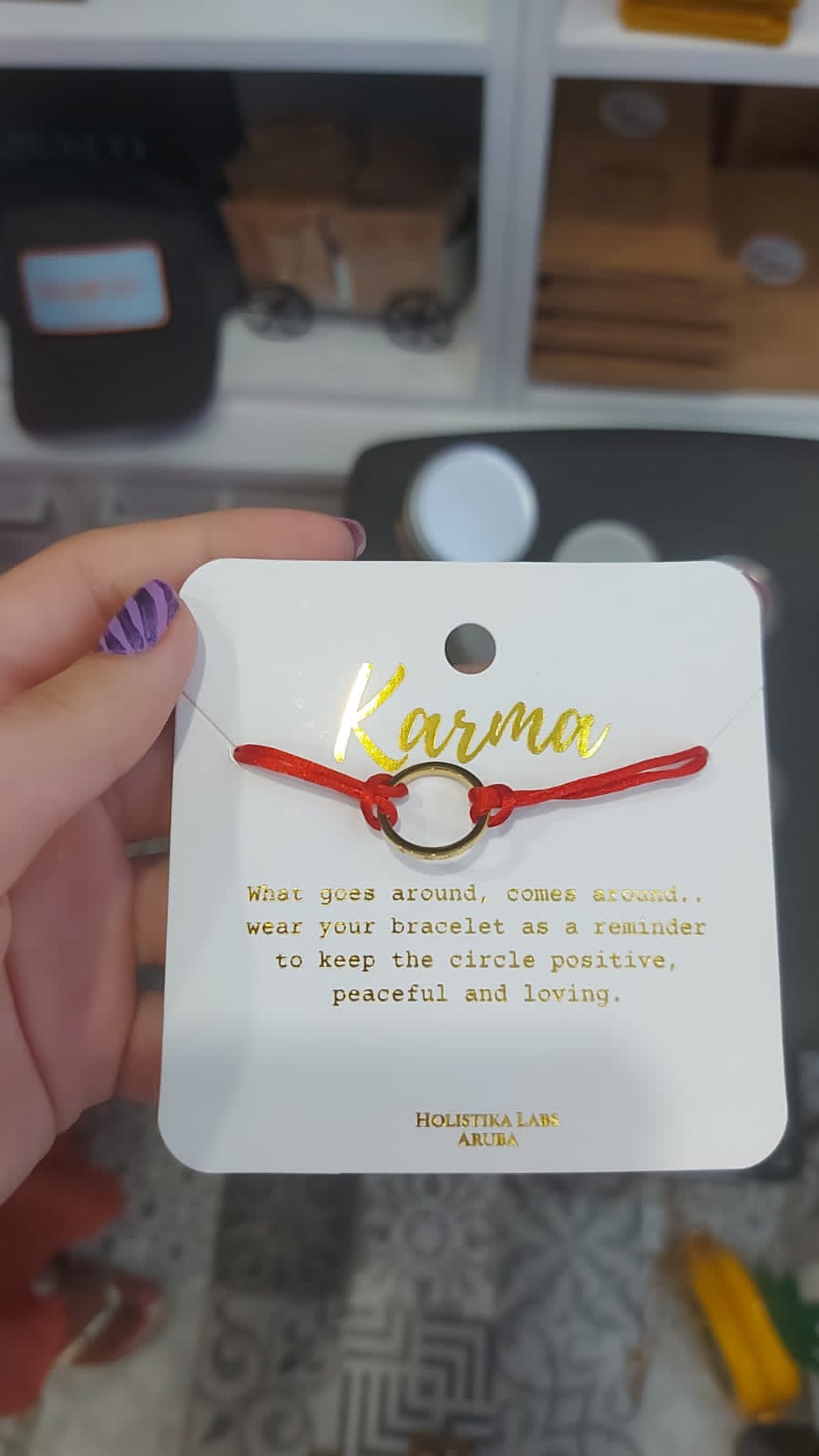 Karma card bracelet