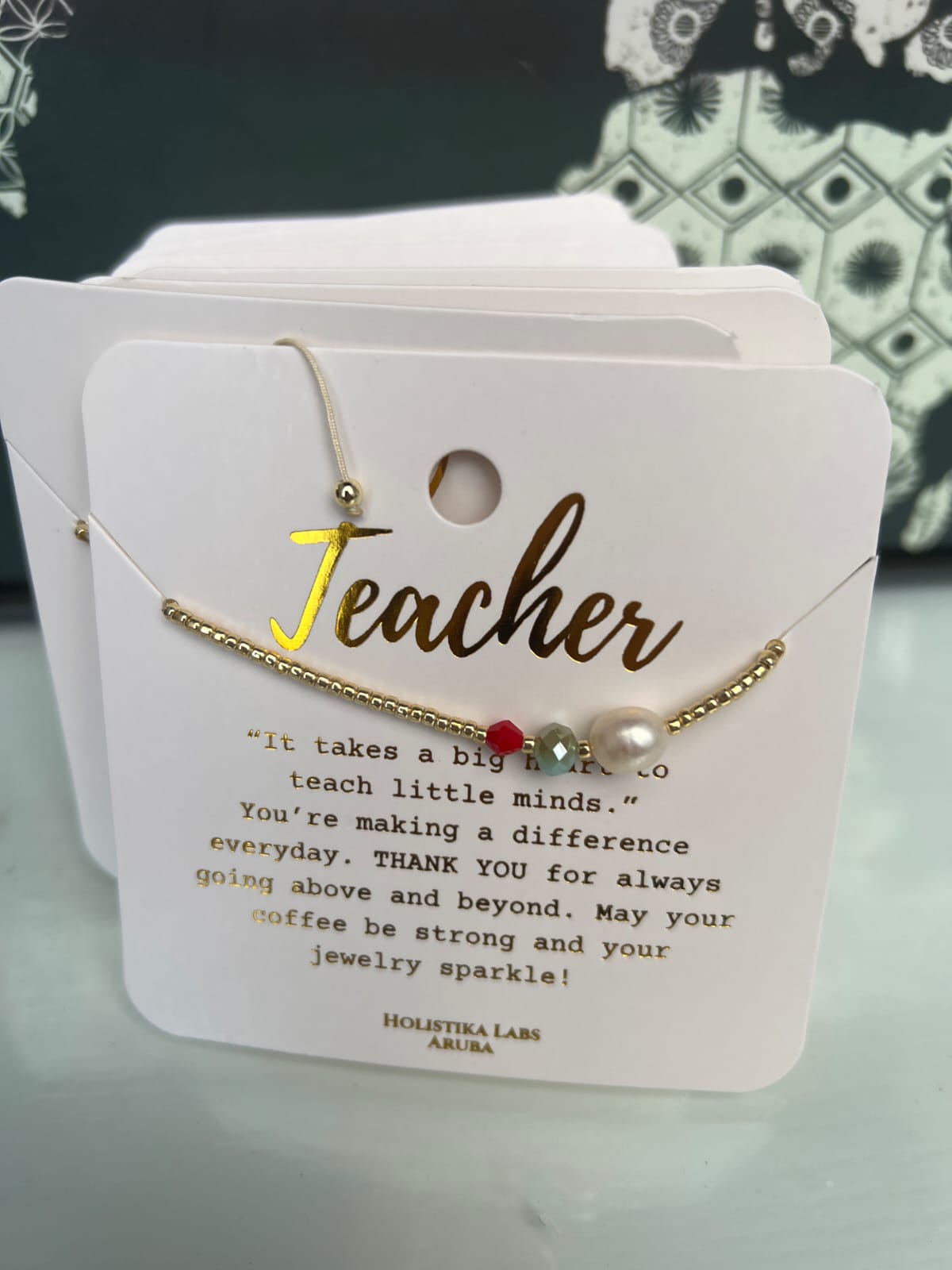 Teachers card bracelet