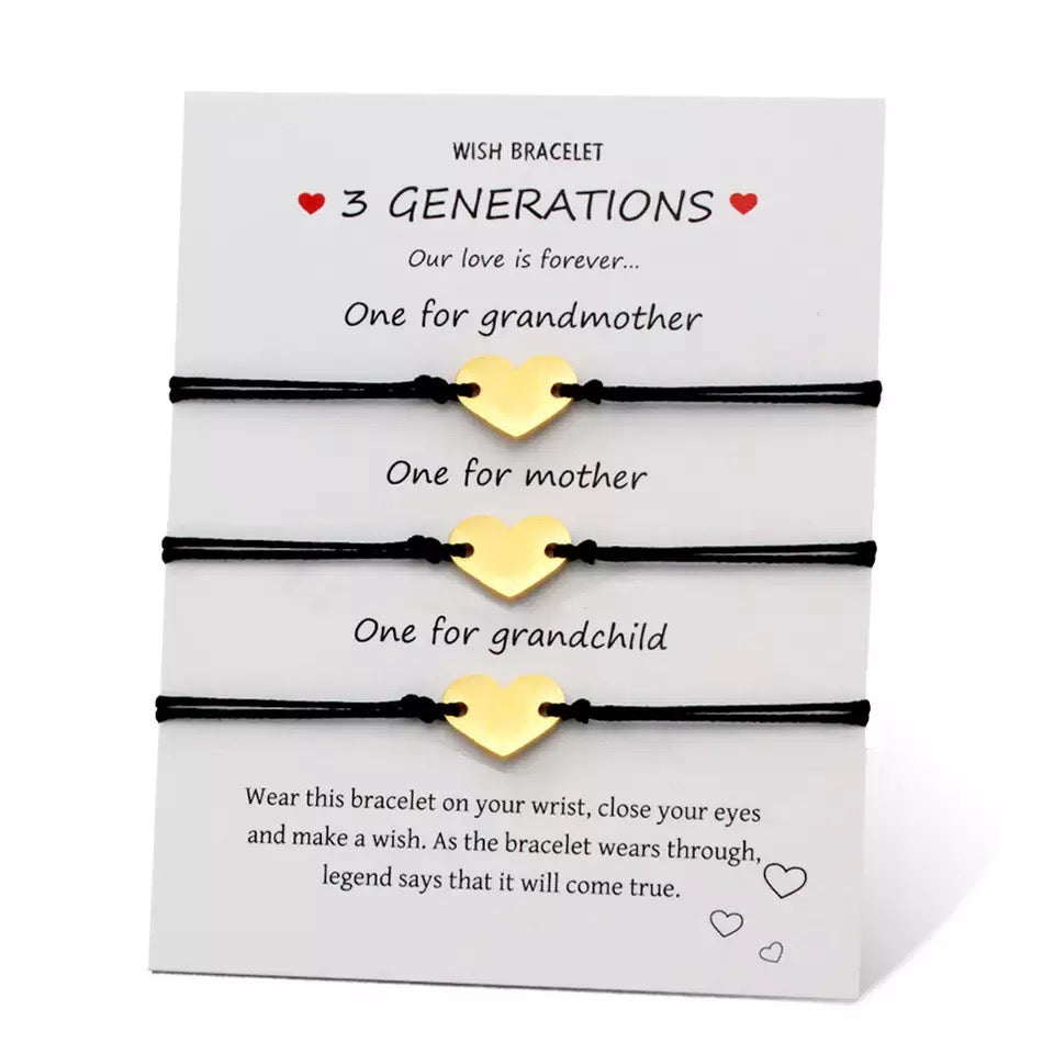 Three Generations bracelets