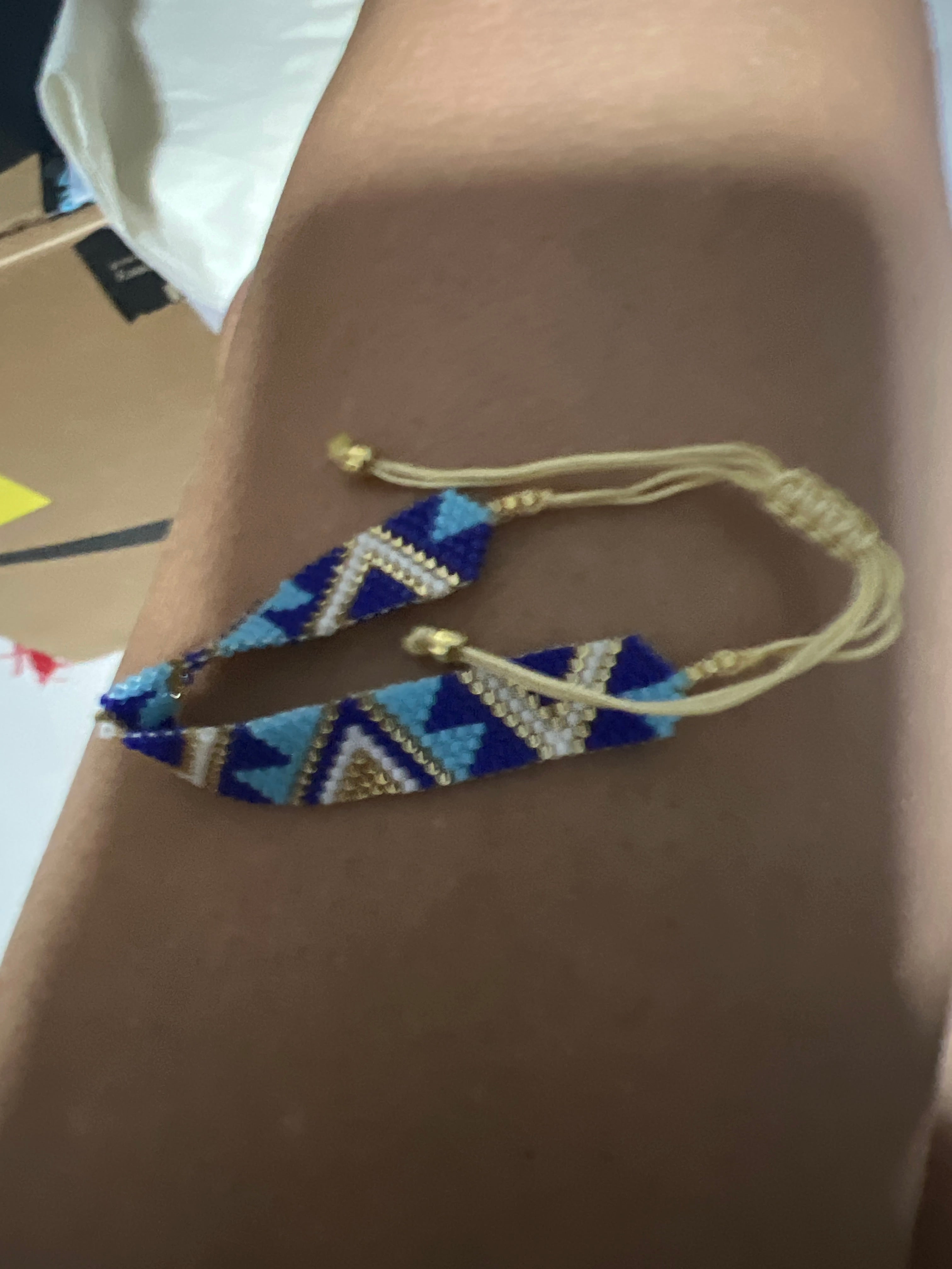 Bracelet zigzag blue miyuki