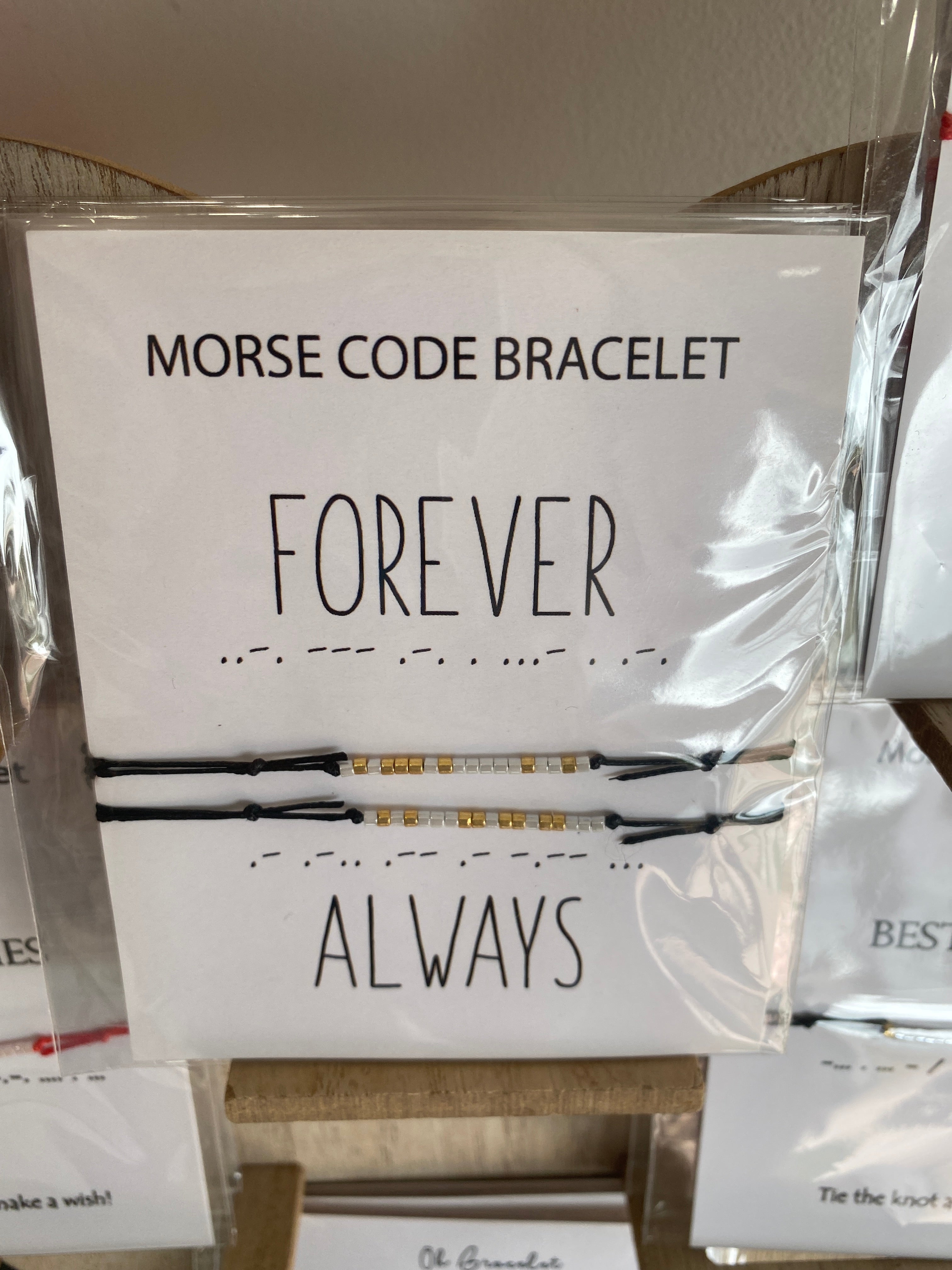 Morse code bracelet forever always