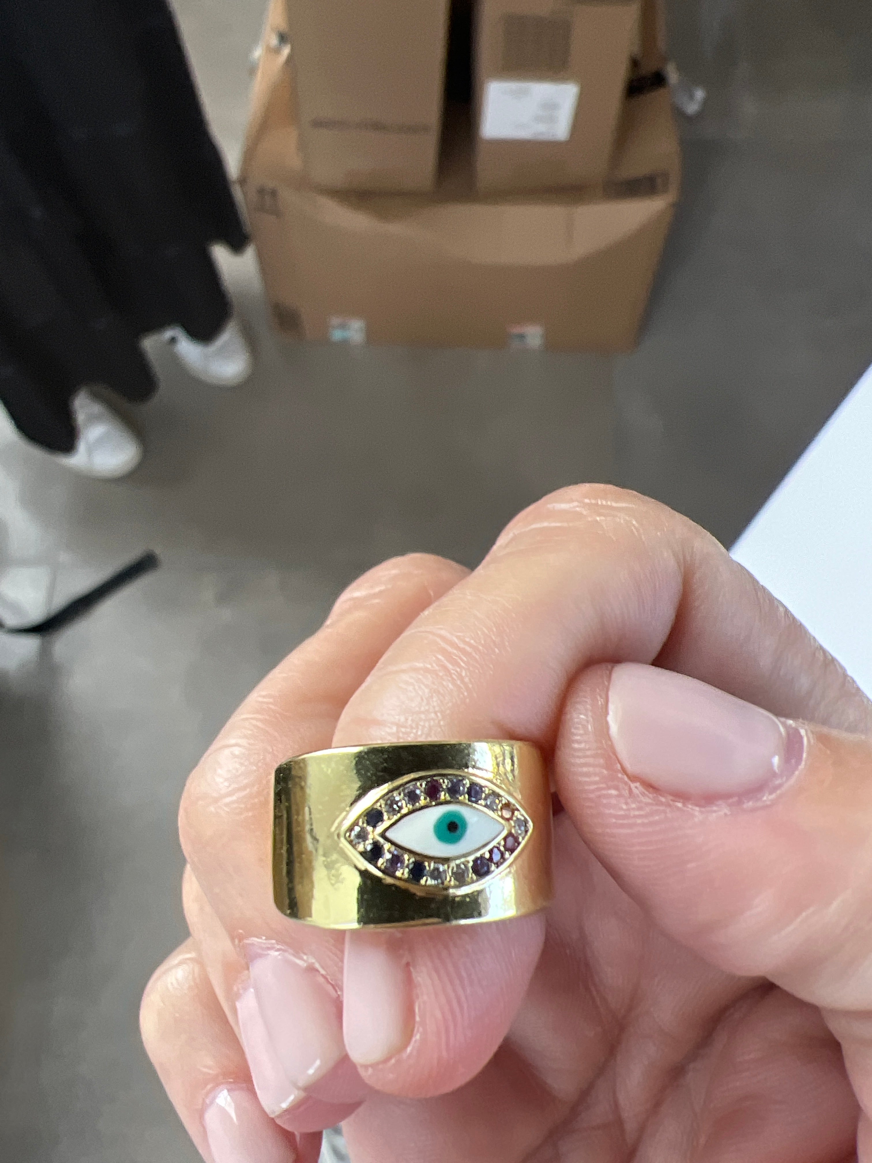 Ring gold plated third eye